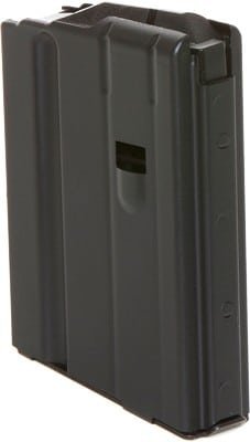Durable black firearm magazine with round window for quick ammo checks - Model 5620411.
