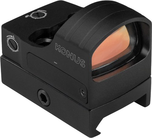 Durable Compact Red Dot Sight 7206 with adjustable brightness for enhanced shooting accuracy.