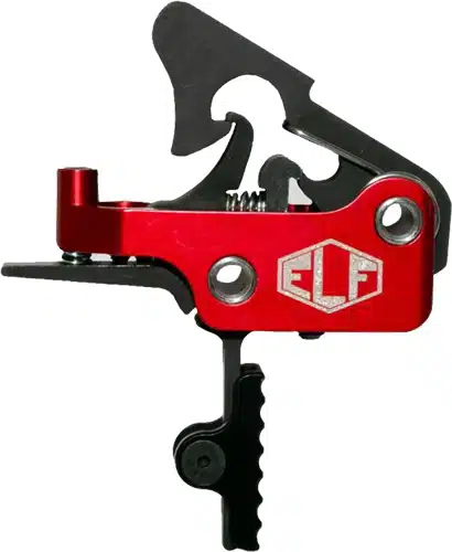 ELF Precision Trigger: Ergonomic anodized aluminum design for smooth, reliable firearm performance.