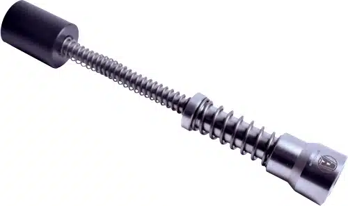 Durable ARM253C steel screw with polished gray body and black grip end for secure fastening.