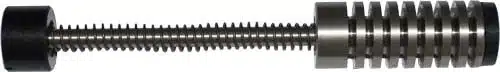 Durable steel screw with tapered tip and defined threads for secure fastening in various materials.