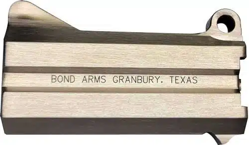 Sleek Bond Arms compact pistol frame, precision-engineered in Granbury, Texas, perfect for collectors.