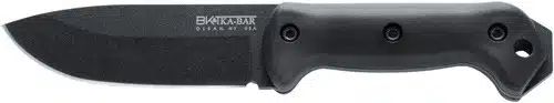 Durable BK2 Tactical Knife with serrated blade and ergonomic handle for reliable outdoor performance.