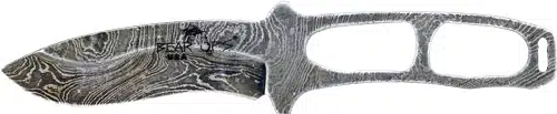 Elegant Damascus steel knife with ergonomic handle for precision and comfort in any task.