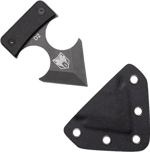 D2 Tactical Knife: durable, ergonomic design with matte black blade and versatile sheath for outdoor use.