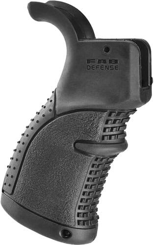 Ergonomic black rubber firearm grip FXAGR43B for comfort, control, and enhanced shooting performance.
