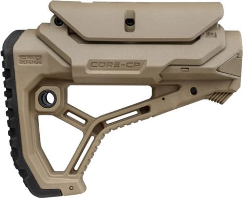 Adjustable Flat Dark Earth Firearm Stock for enhanced stability, comfort, and reliable performance in tactical use.