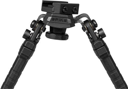 Durable black bipod with adjustable legs for stable photography and shooting on any terrain.