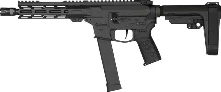 Compact Tactical G45AF30FAB Firearm: custom rails, ergonomic grip, adjustable stock, optimized for performance.