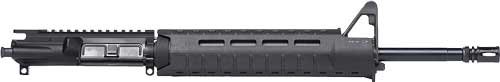 Sleek black rifle upper receiver with Picatinny rail for tactical accessories and enhanced performance.