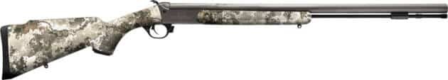Sleek silver barrel and camo stock GCR843304434 hunting rifle for outdoor enthusiasts.
