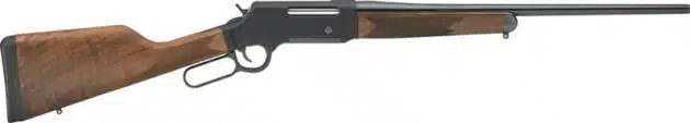 Classic lever-action rifle with precision barrel and elegant wood stock for optimal performance.