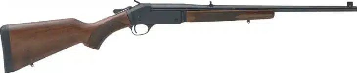 Classic single-shot rifle with polished barrel and ergonomic wooden stock for precision shooting.