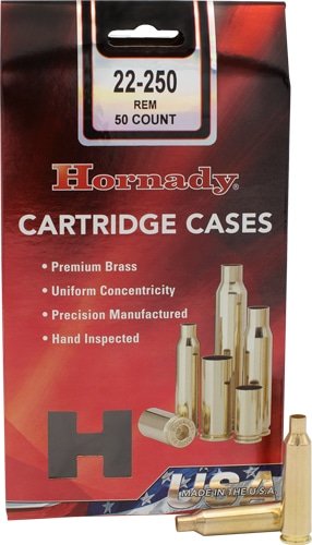 HORNADY UNPRIMED CASES 22-250 - REMINGTON 50 PACK 5PK/CS