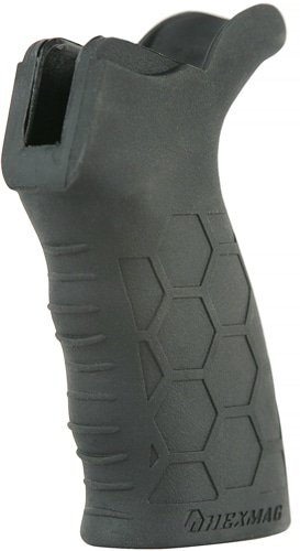 Ergonomic firearm grip with hexagonal texture for secure handling and enhanced control in any situation.