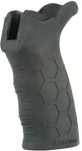 Ergonomic firearm grip with hexagonal texture for secure handling and enhanced control in any situation.