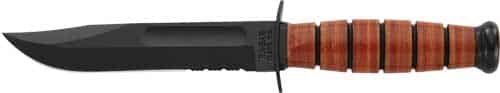 Premium black blade knife with wooden handle for precision cutting and comfortable grip. Model K1252.