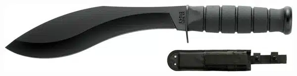 Durable Kukri Knife K1280 with curved blade and secure grip for outdoor adventures.