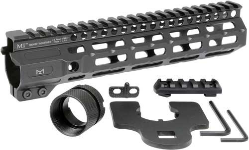 Customizable lightweight tactical rail system for rifles, designed for optimal performance and ergonomic handling.
