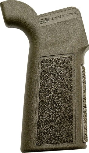 Ergonomic olive green firearm grip PGR1134, designed for comfort, control, and tactical performance.