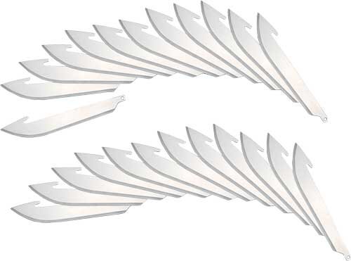 Precision razor blades, 20-pack, ideal for crafting, detailed cutting, and utility tasks.