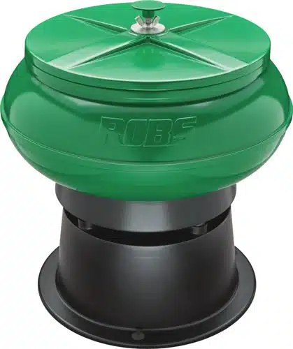 Vibrant green funnel with grip handle, ideal for easy pouring in kitchens and workshops.