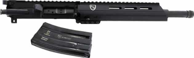 Tactical Upper Receiver Assembly SBR50: Precision design, matte black finish, and versatile accessory options.