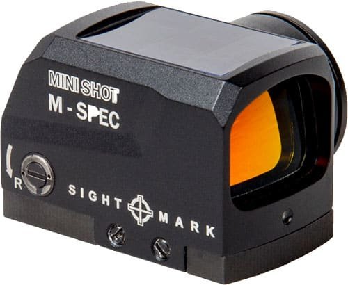 Compact Sightmark Mini Shot M-Spec Red Dot Sight for quick targeting and versatile shooting.