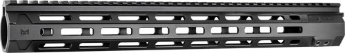 Lightweight tactical rifle handguard with Picatinny rail for enhanced grip and accessory mounting.