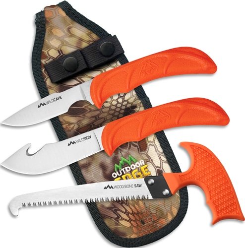 OUTDOOR EDGE WILDGUIDE 3 PIECE - HUNTING COMBO W/KRYPEK SHEATH