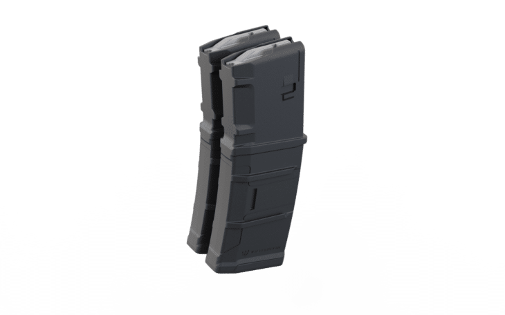 High-capacity polymer magazine for semi-automatic rifles, designed for reliability and efficiency.