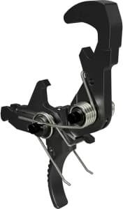 Sleek black gun trigger mechanism designed for precision, comfort, and durability in firearms.