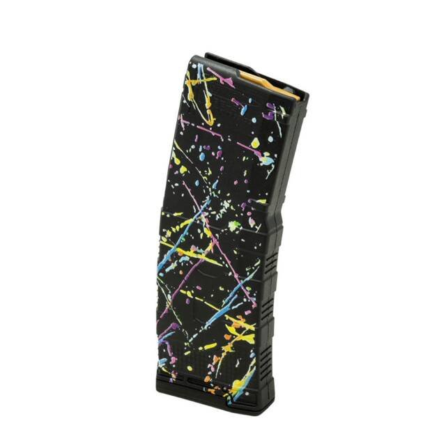 Vibrant AD556MOD3 magazine blends style with functionality for firearm enthusiasts.