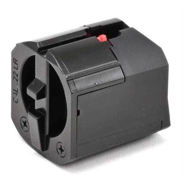 Durable .22 caliber magazine for semi-automatic pistols, ensuring reliability and smooth operation.