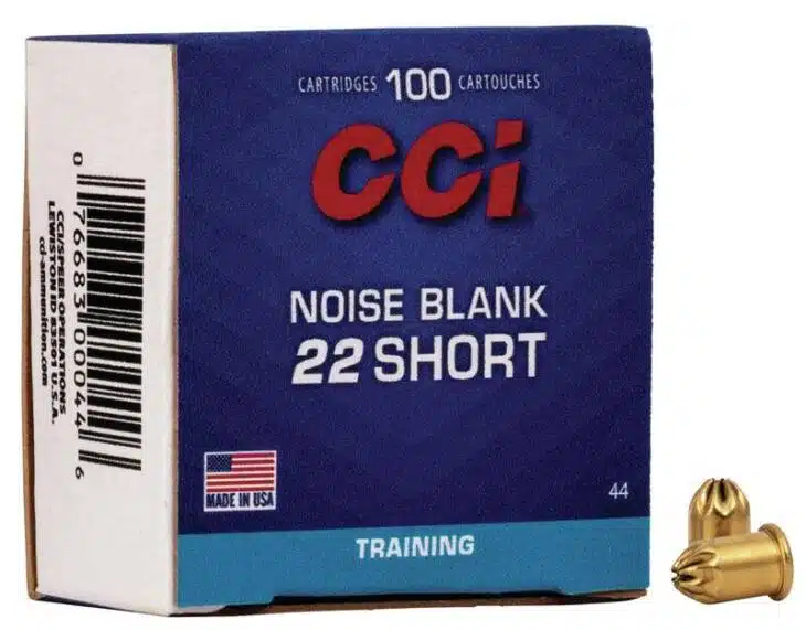 CCI .22 Short Noise Blank Training Ammo - 100 Reliable Rounds Made in the USA.