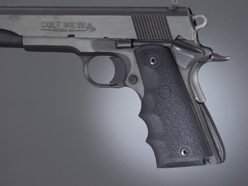 Colt Handgun HA45000: Elegant polished silver finish with ergonomic textured grip for optimal control.