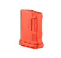 Durable orange training magazine for safe firearm practice and realistic handling skills.