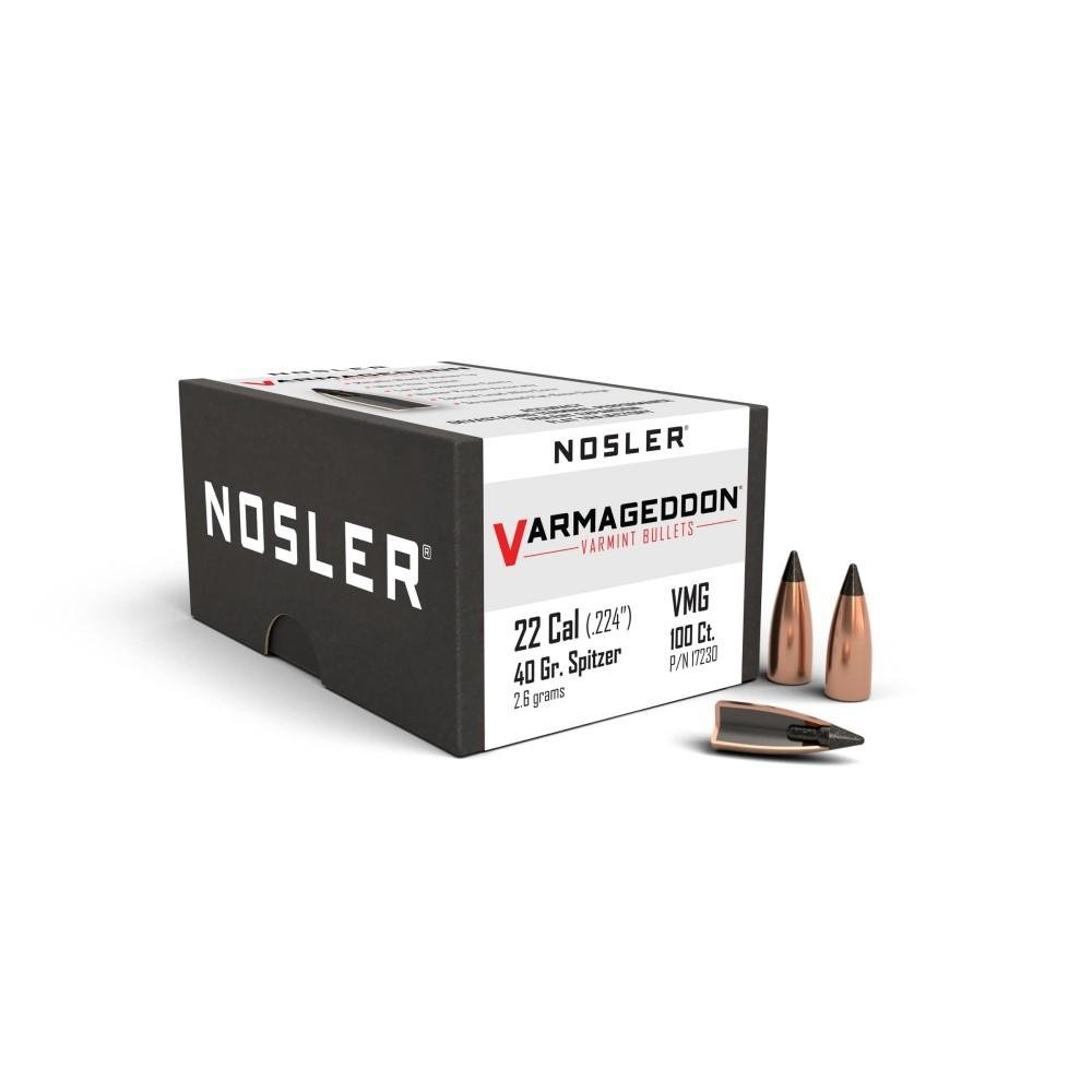 Nosler VarMageddon Bullets .22 cal .224" 40 gr FB-TIPPED 100/ct