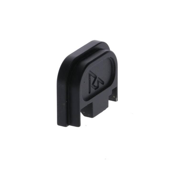 Durable compact black plastic cap with tab for secure fitting in electronics and automotive devices.