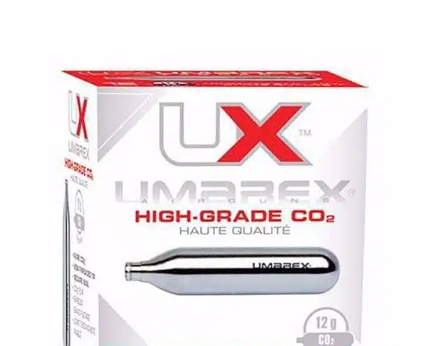 Umarex High-Grade CO2 Canisters for reliable airgun, paintball, and soda maker performance.
