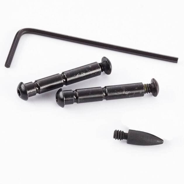 Durable steel fasteners with hex key for secure mechanical assembly and easy installation.