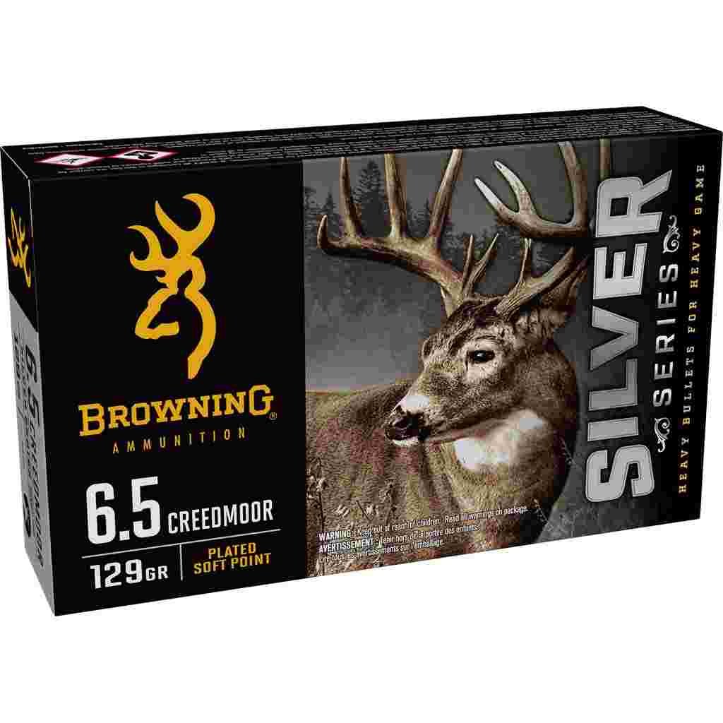 Browning Silver Series Rifle Ammunition 6.5 Creedmoor 129gr JSP 2820 fps 20/ct