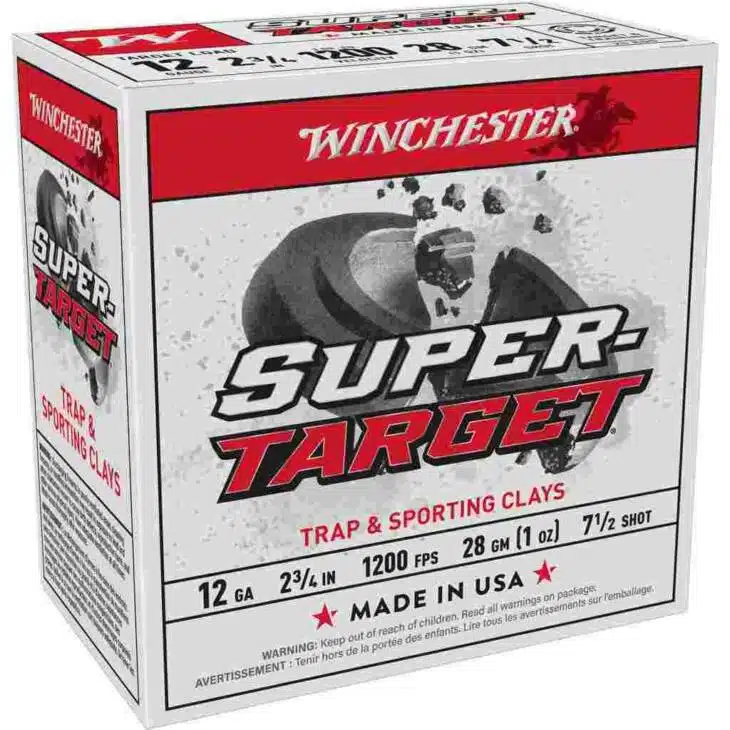 Winchester Super-Target Shotshells 12 ga 2-3/4" 1 oz 1200 fps #7.5 25/ct