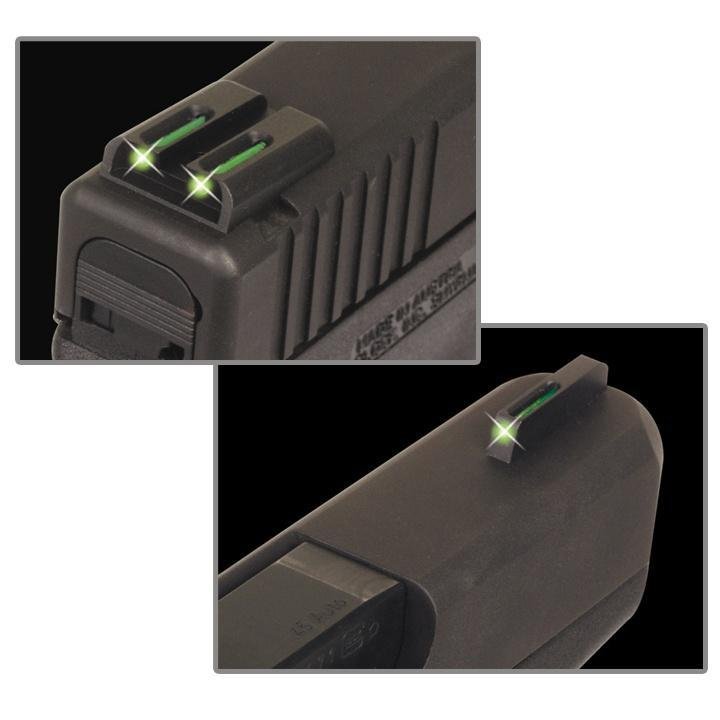 Truglo TFO Tritium/Fiber-Optic Day/Night Sights Fit Sig #8 Front/#8 Rear - Front Green/Rear Green