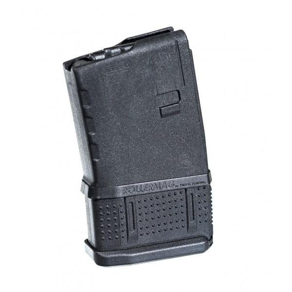 Durable ZMRM15 polymer magazine with round count window for semi-automatic rifles, ideal for tactical use.