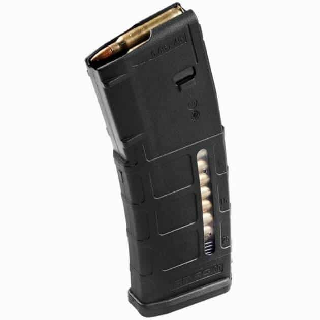 Magpul PMAG 30 AR/M4 Magazine: Durable 30-round black magazine with window for 5.56 NATO rifles.