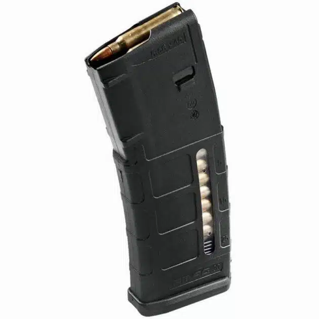 Magpul PMAG 30 AR/M4 Magazine: Durable 30-round black magazine with window for 5.56 NATO rifles.