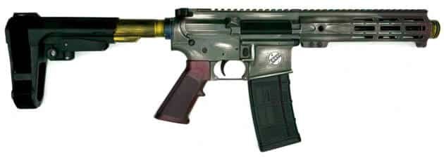 Sleek semi-automatic rifle with adjustable stock, rail system, and ergonomic design for precision shooting.