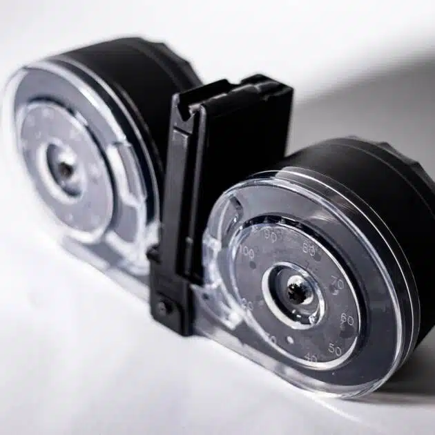 Modern transparent cassette tape with circular spools, blending retro style and contemporary audio design.