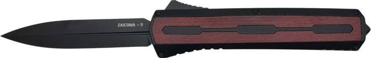 Sleek ZA7SRD automatic switchblade knife with ergonomic grip and durable dual-material design.